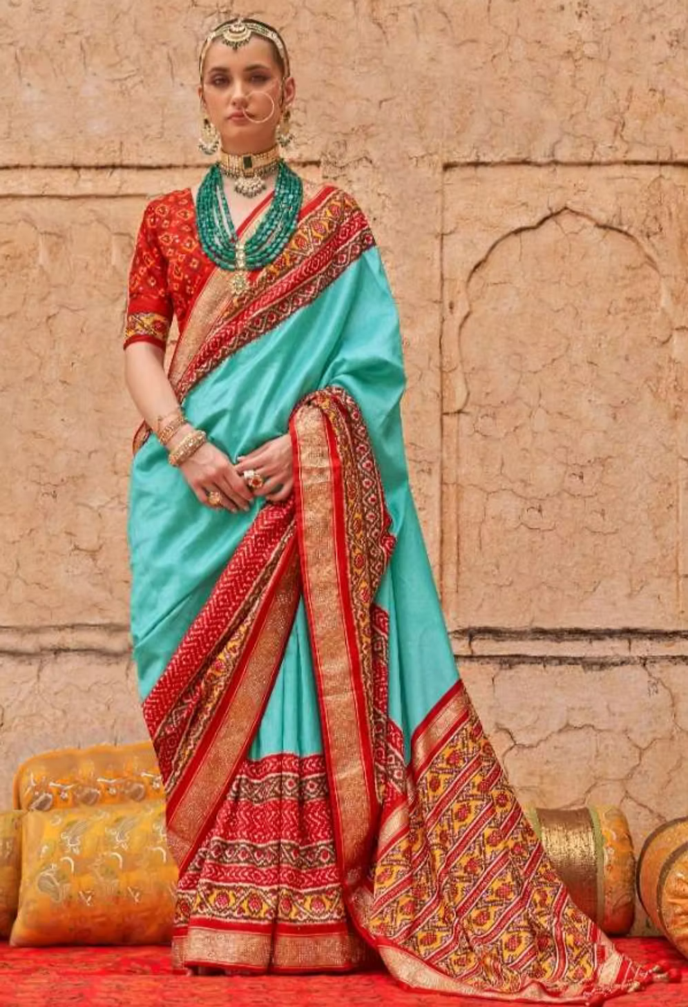 Printed Viscose Silk Patola Saree