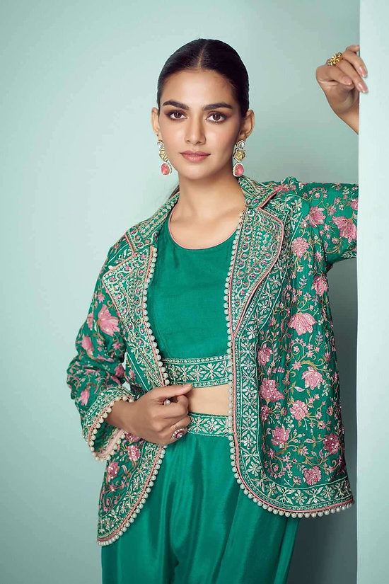 Partywear Indo Outfit with Jaket Top and Pants