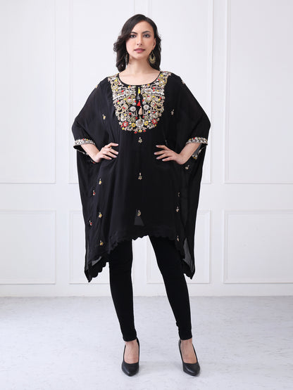 Black Embroided Kaftan