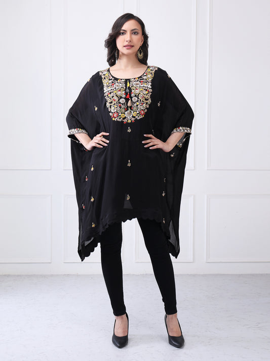Black Embroided Kaftan