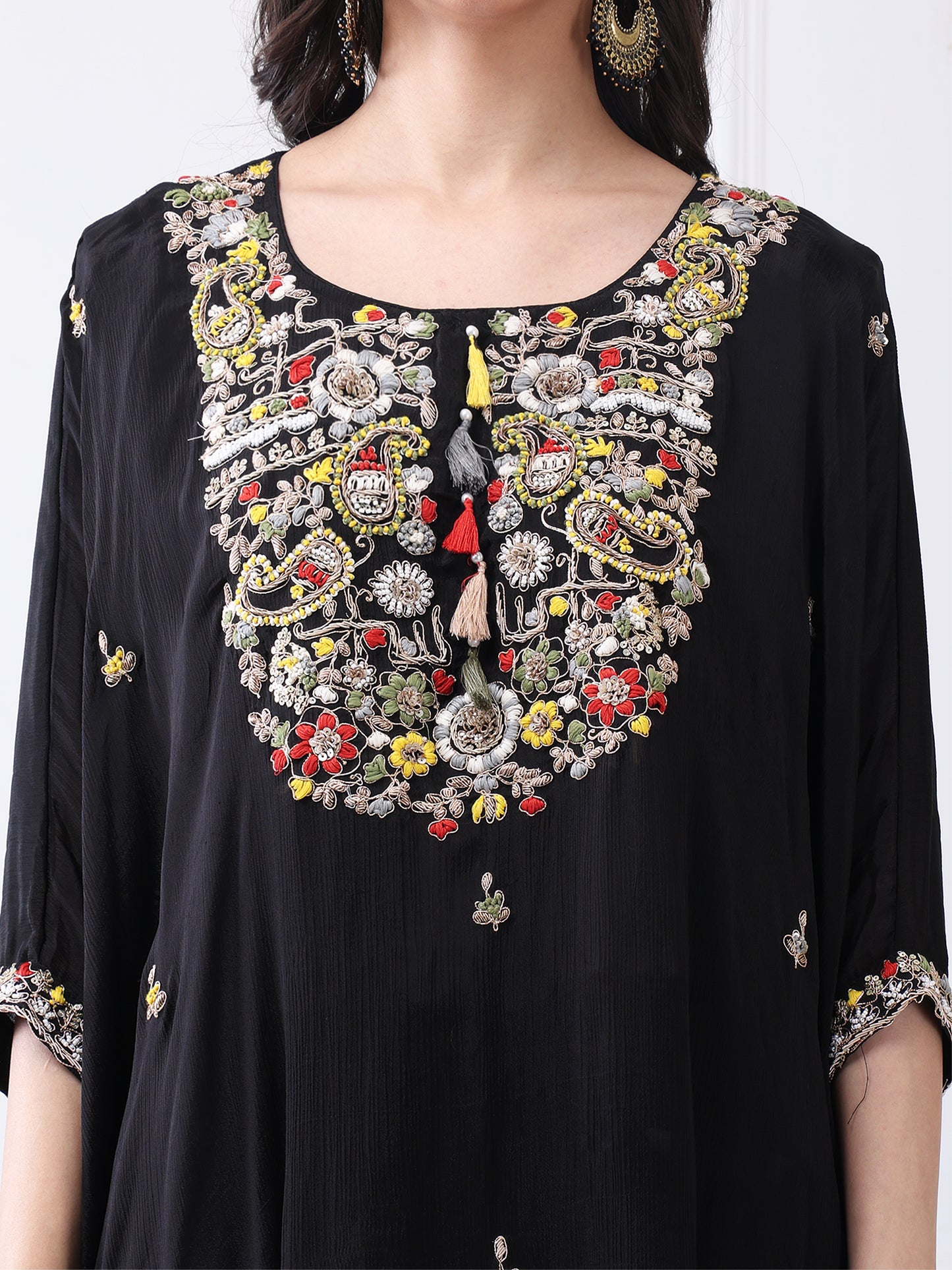 Black Embroided Kaftan