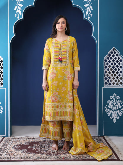 Sunheri Bloom Floral Printed Suit Set