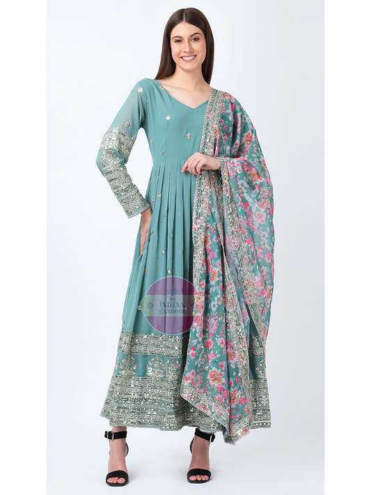 Anarkali Gown with Dupatta